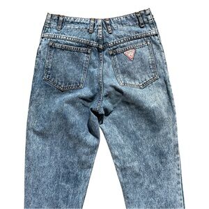 Vintage 80s Guess by Georges Marciano Acid Wash High Waisted Blue Denim Jeans 28